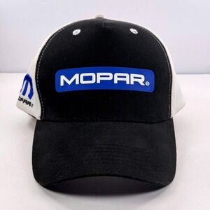 Mopar Racing Snapback Hat Black White Blue Logo Cotton Adjustable Cap RN159241